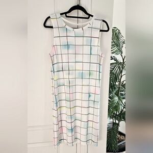 💝Bench White and Black Grid Multicolor Sleeveless  Dress